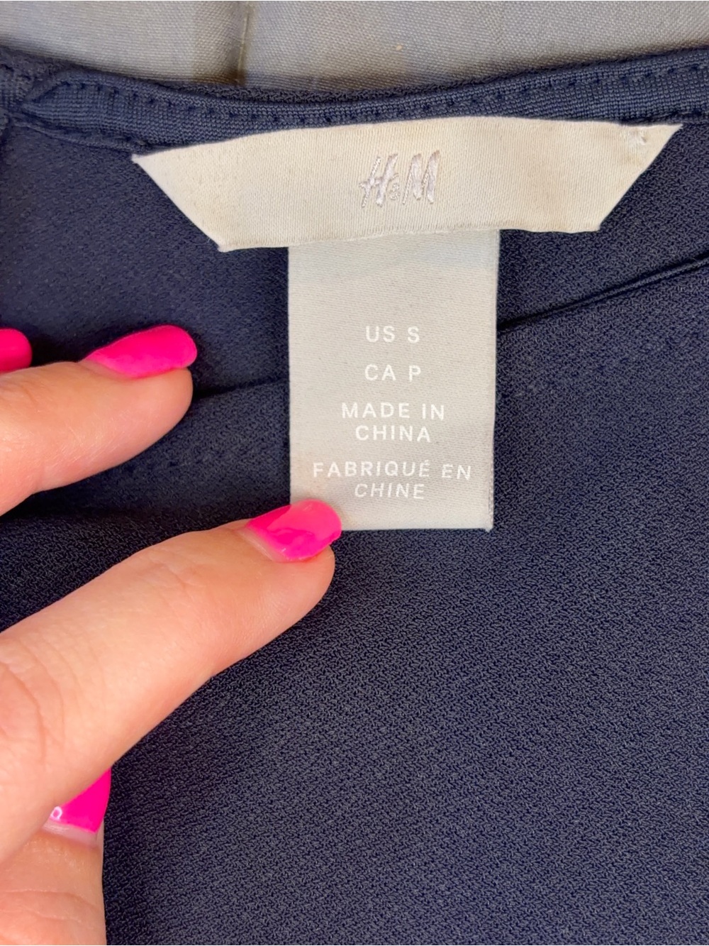 H&M Navy Sleeveless Fit & Flare Dress Gold Button Waist NWT Small - Picture 4 of 8